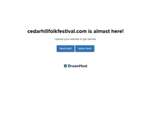Tablet Screenshot of cedarhillfolkfestival.com